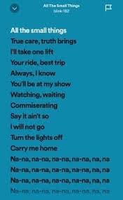 Small Things Lyrics