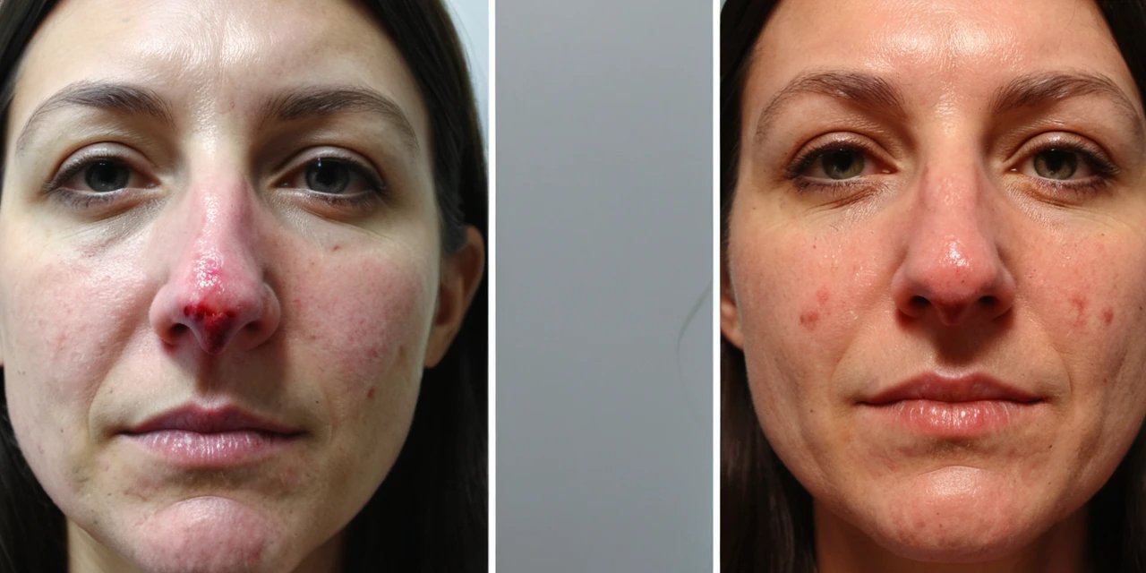 ![Inflamed nose after filler injection](image-alt="nose fillers gone wrong inflammation infection severe")