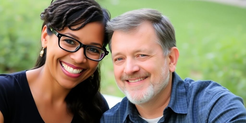 Michelle Smallmon and spouse enjoying a joyful moment outdoors.Michelle Smallmon,Michelle Smallmon Spouse 